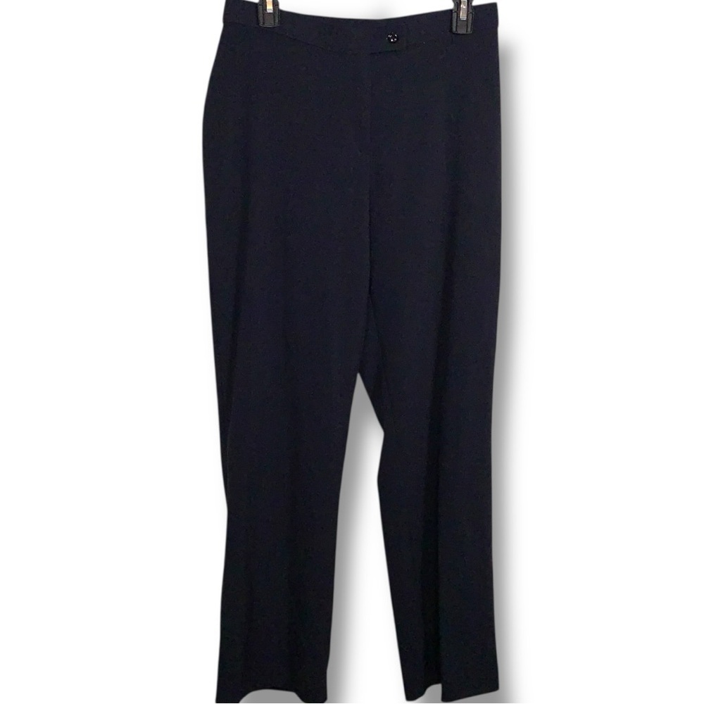 Petite 10 East 5th Navy Blue Dress Pants Straight Leg Academia Stretch